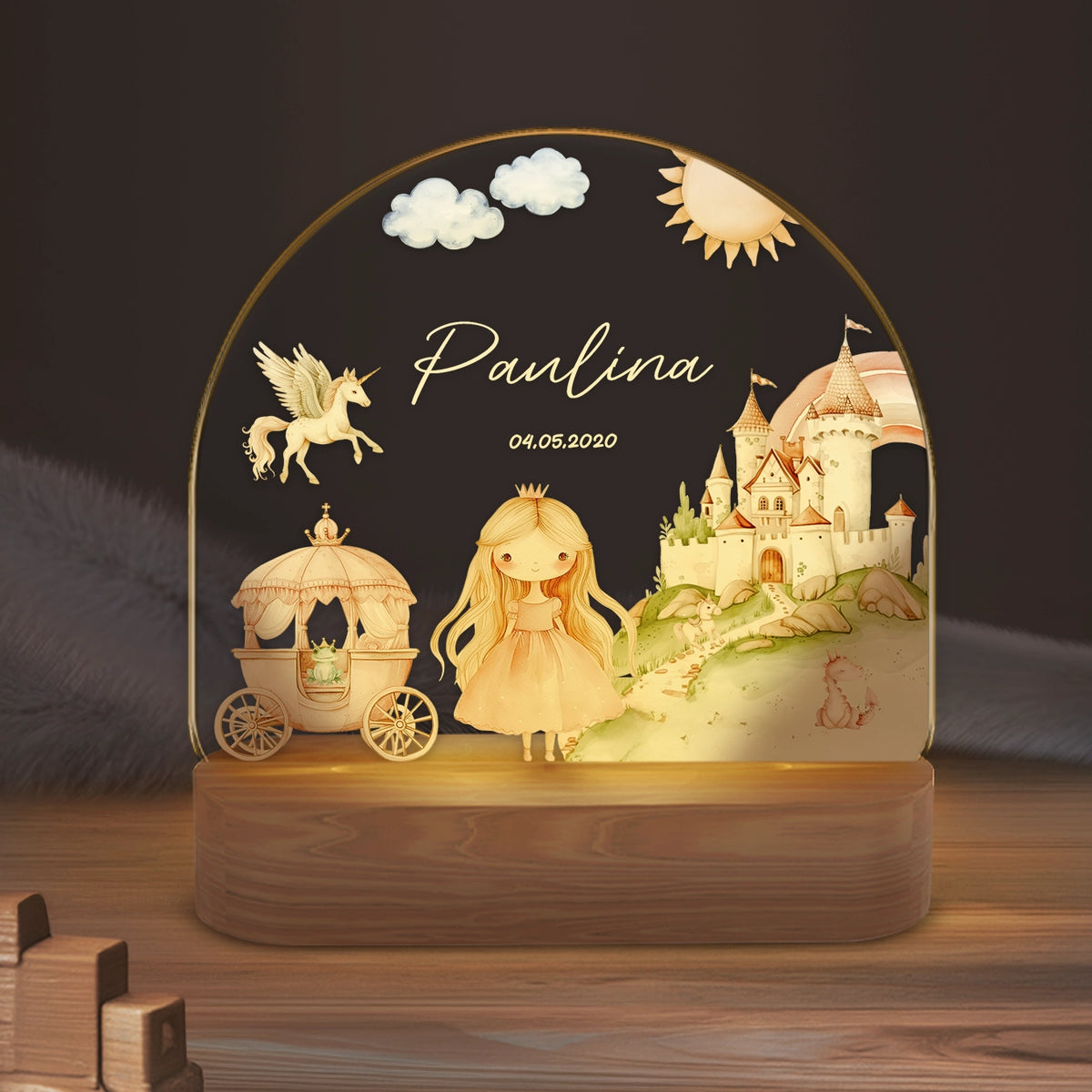 Personalisiertes Nachtlicht "Prinzessin"