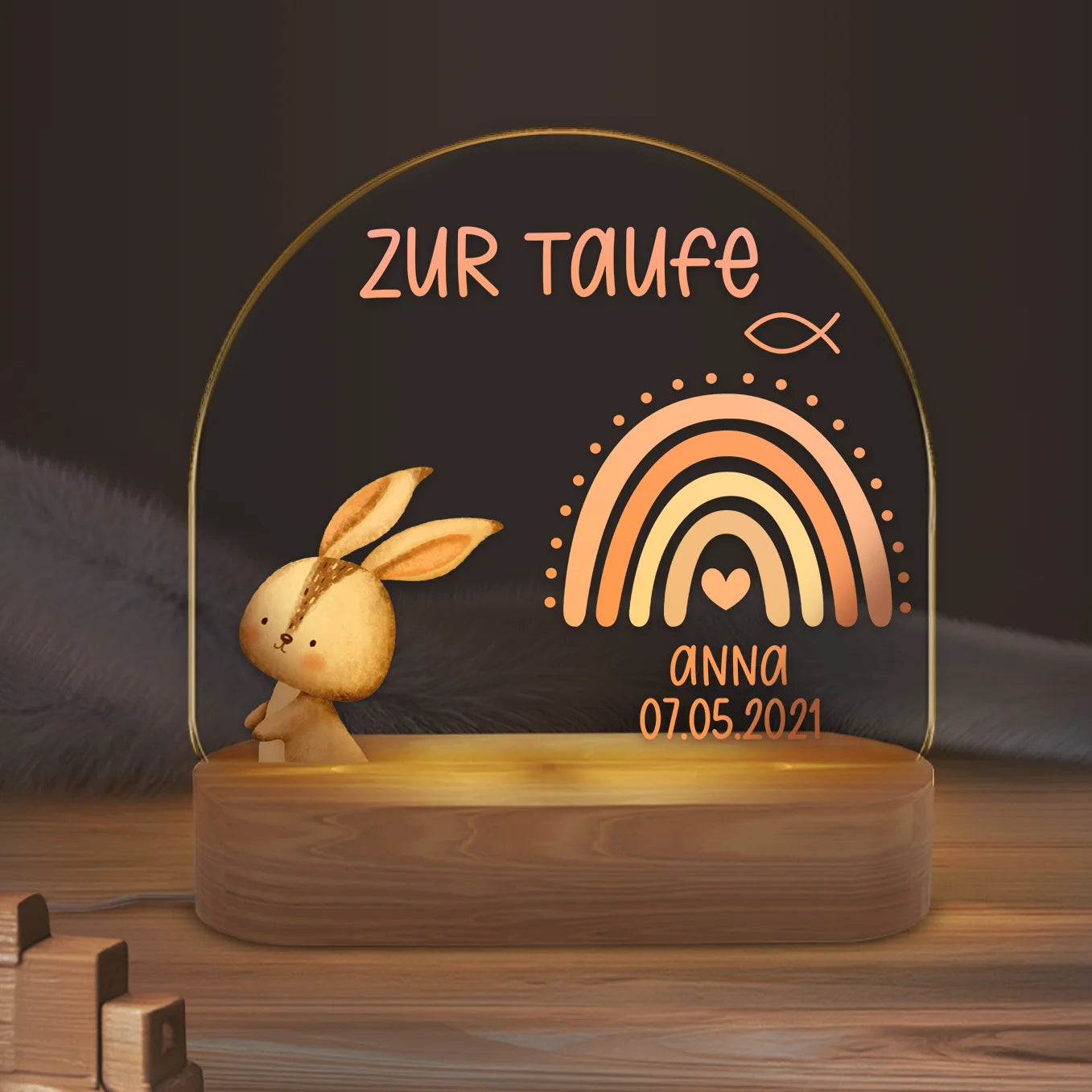 Personalisiertes Nachtlicht "Taufe"