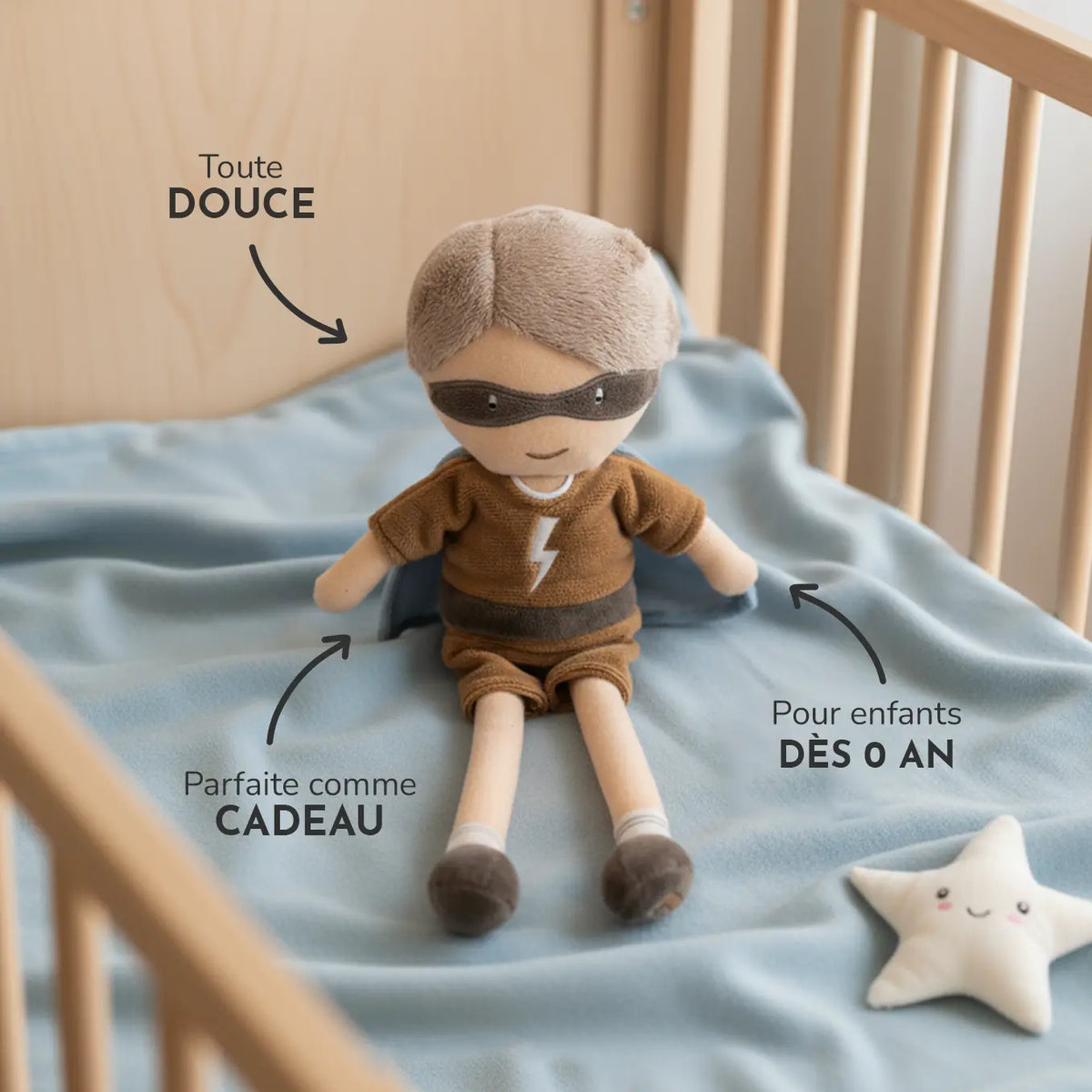 Doudou personnalisée super-héros « Dave » — Vue 3 market_france