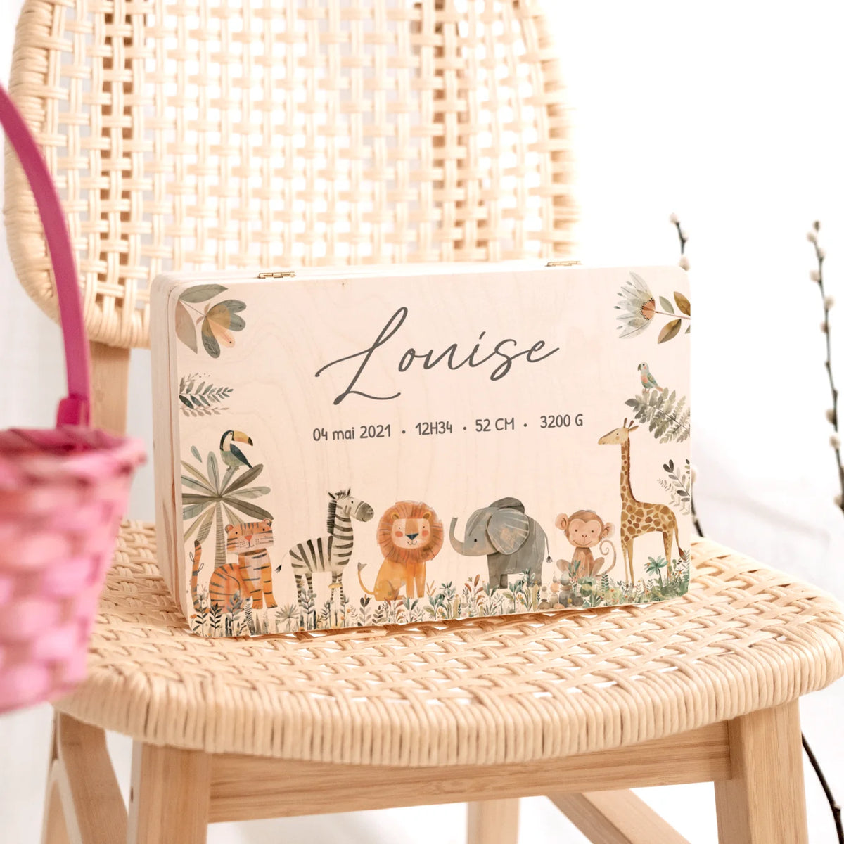 Boîte à souvenirs personnalisée « Animaux de safari » — Vue 10 market_france