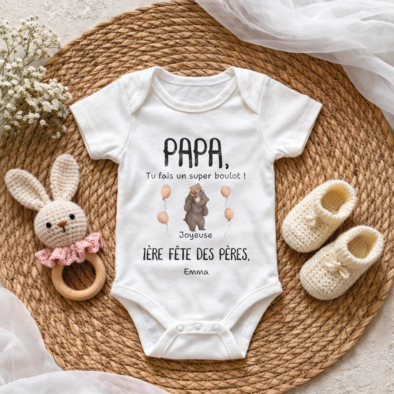 Body bébé personnalisé « Ourson »