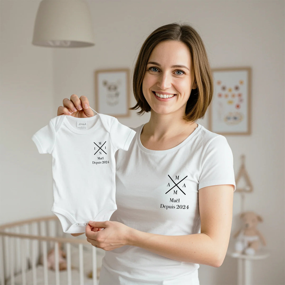 Duo assorti personnalisé Maman & Bébé « Maman - Mini » market_france