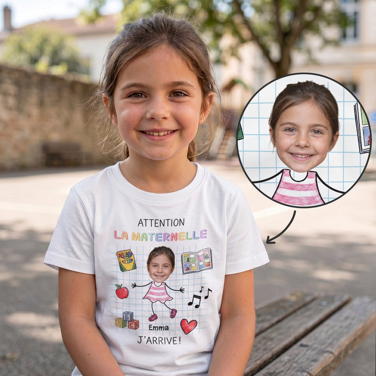 T-shirt enfant personnalisé « La Maternelle »