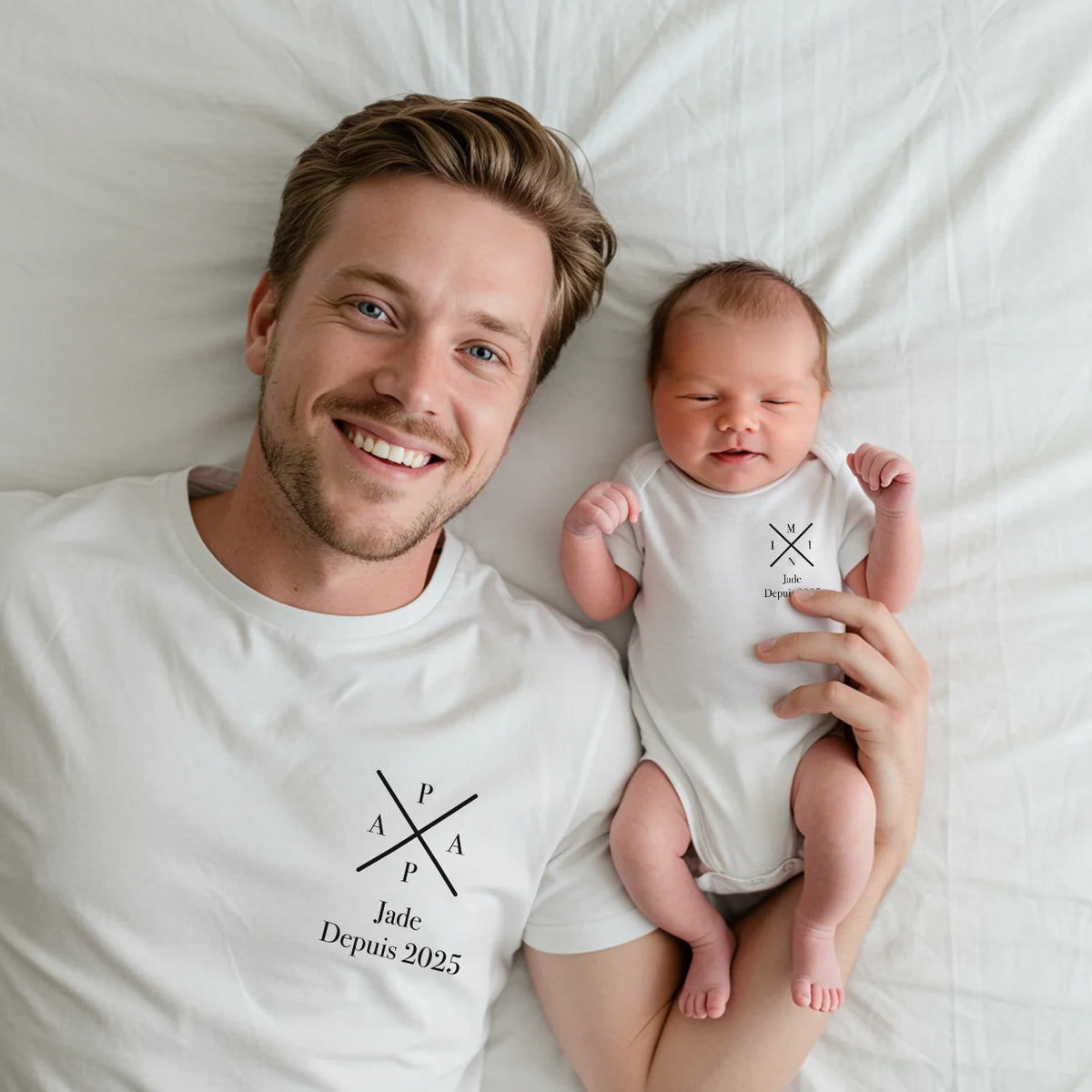 Duo assorti personnalisé Papa & Bébé « Papa - Mini » market_france