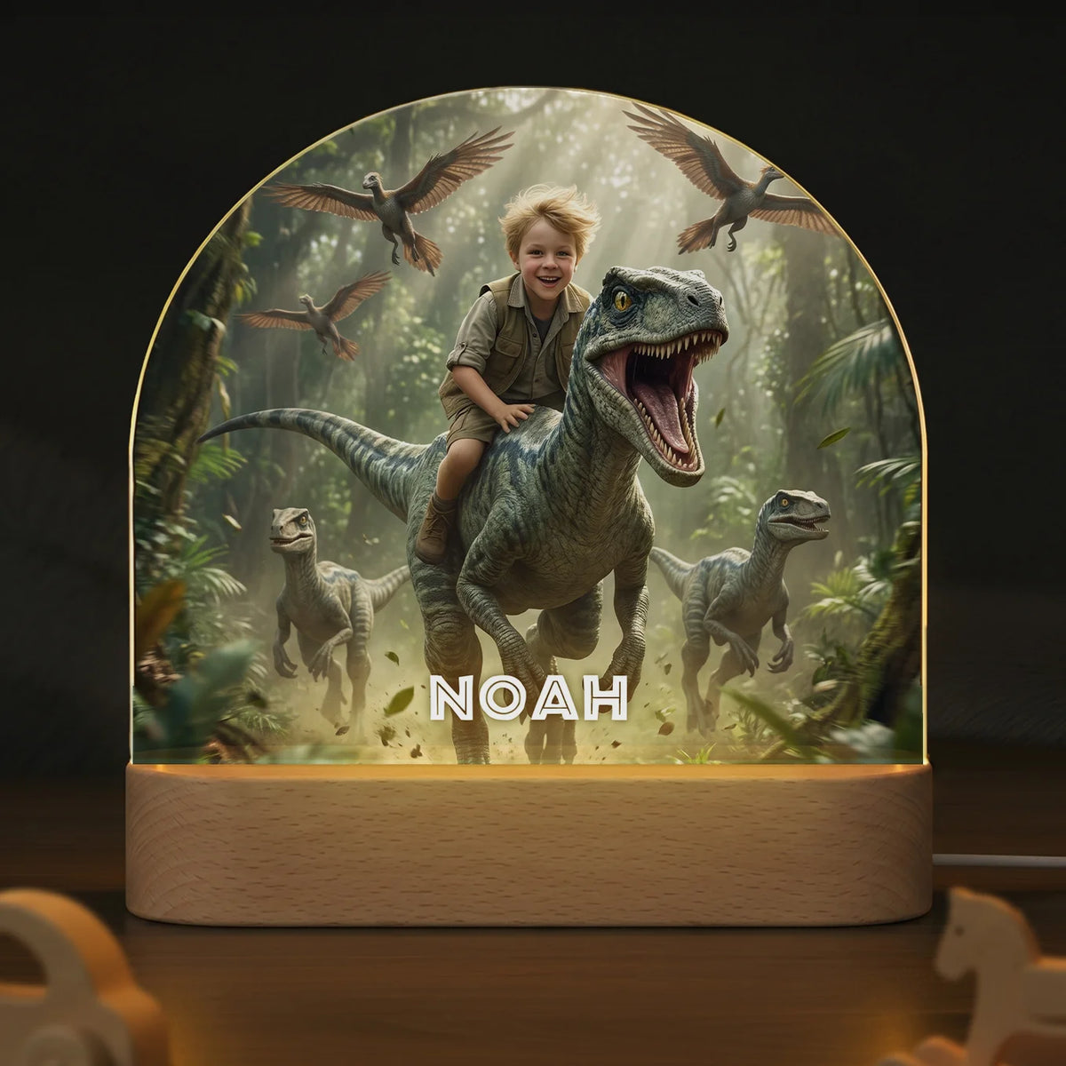 Veilleuse personnalisée "Dino" market_france