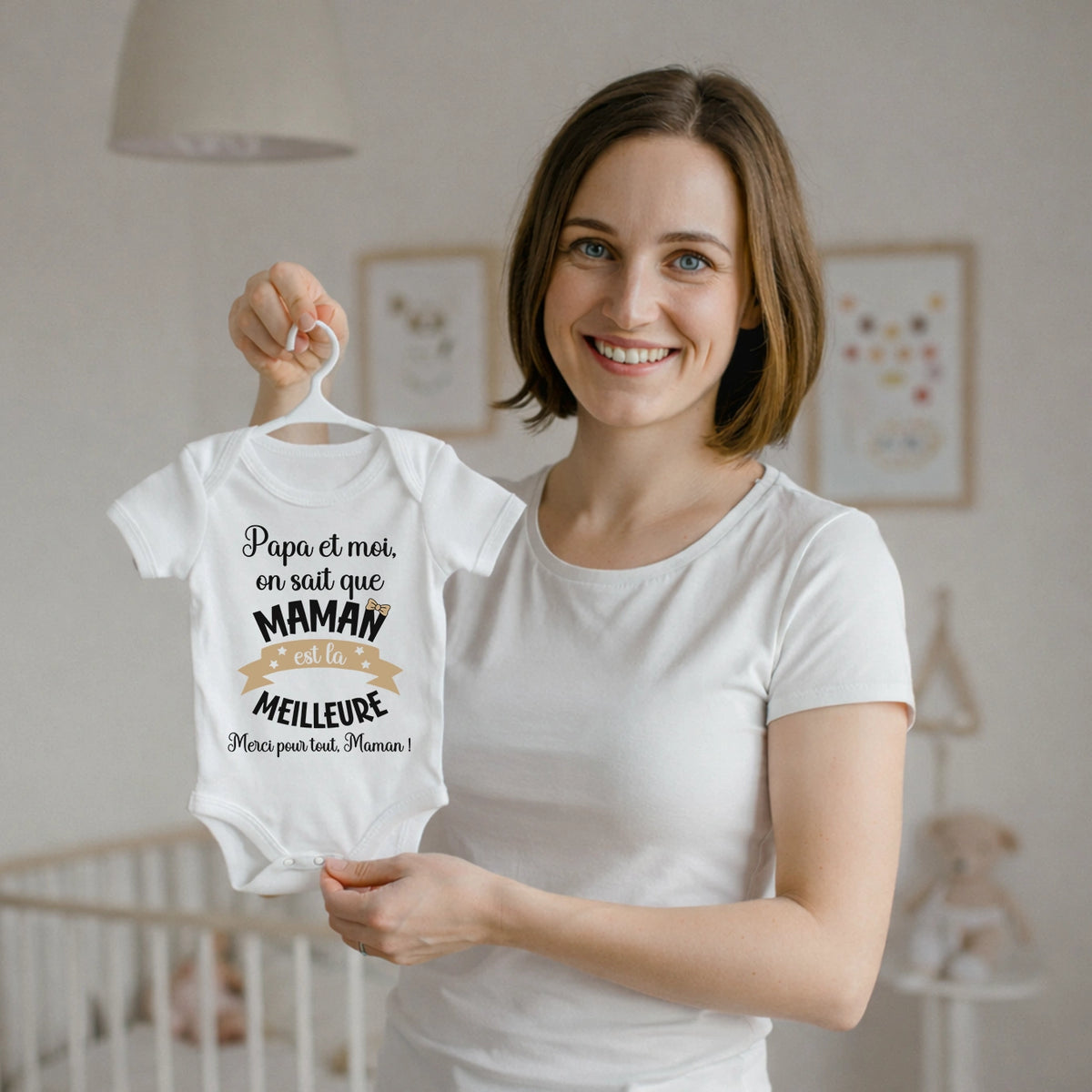 Body bébé personnalisé « Maman, la meilleure » — Vue 7 market_france