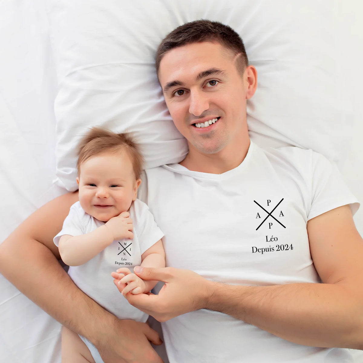 Duo assorti personnalisé Papa & Bébé « Papa - Mini » — Vue 6 market_france