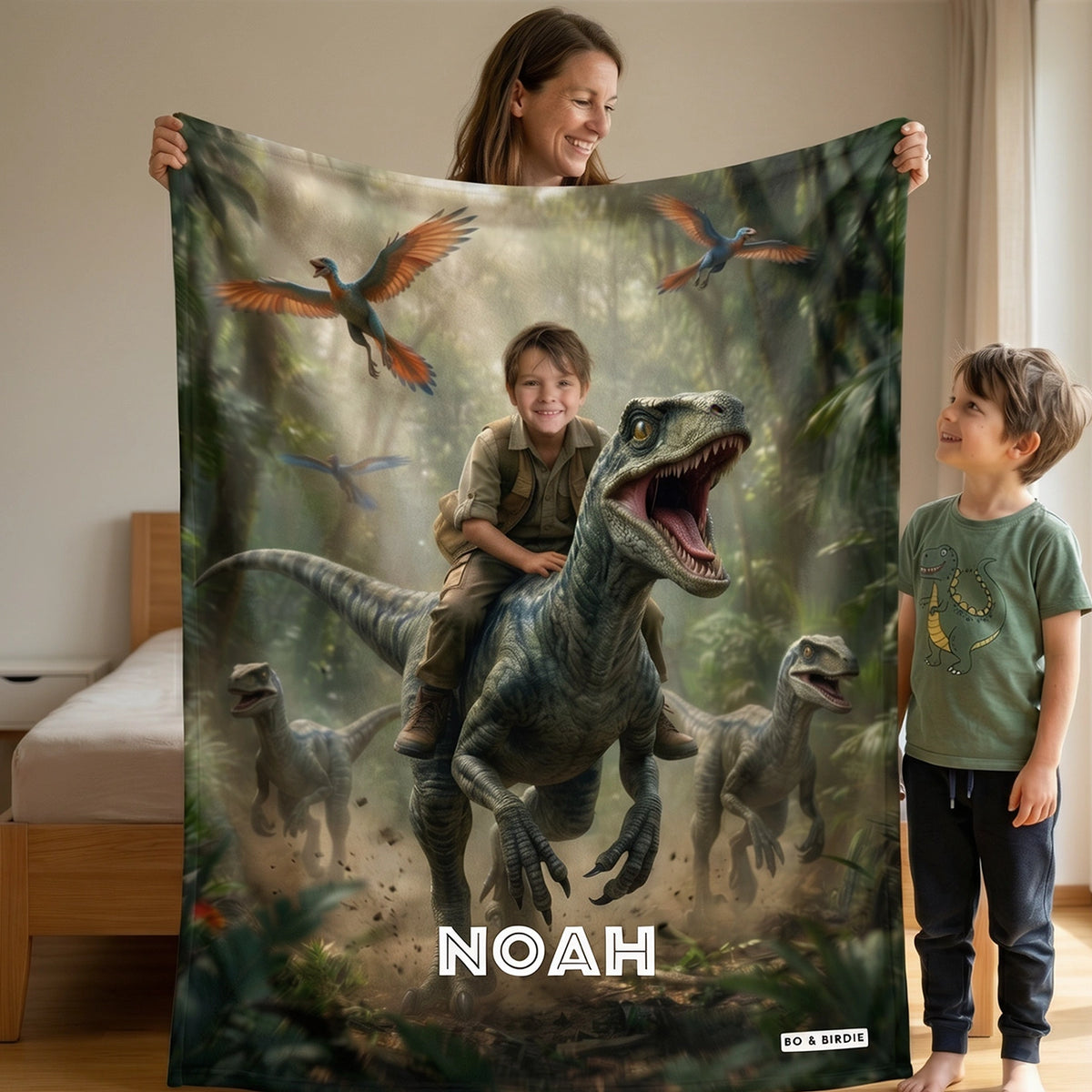 Plaid personnalisé « Dino » — Vue 3 market_france