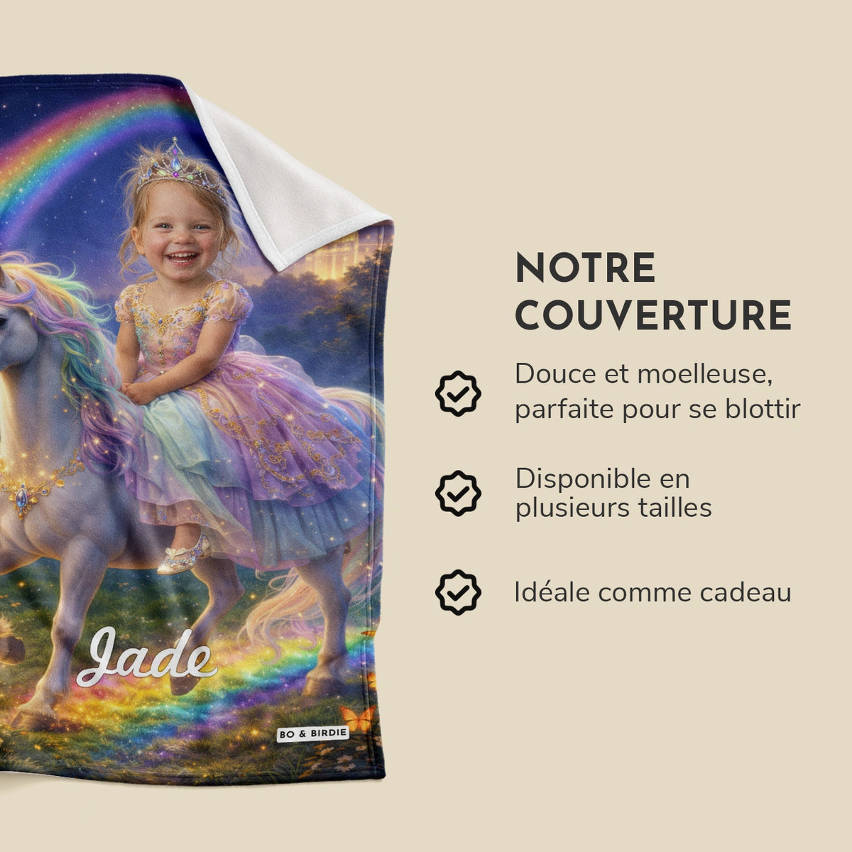 Plaid personnalisé « Princesse » — Vue 4 market_france