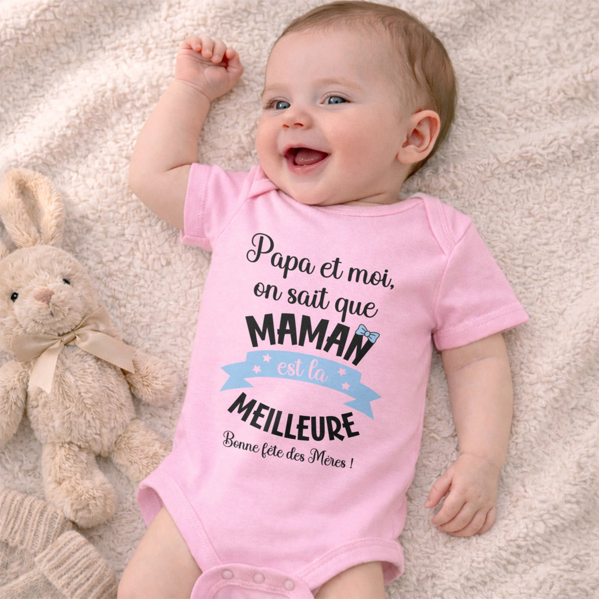 Body bébé personnalisé « Maman, la meilleure » — Vue 3 market_france