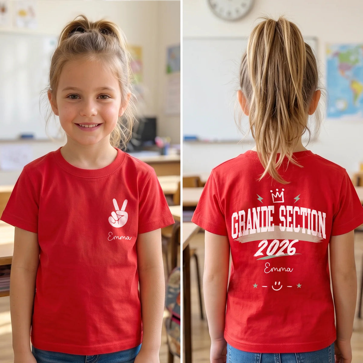 T-shirt personnalisé "Écolier" — Vue 5 market_france