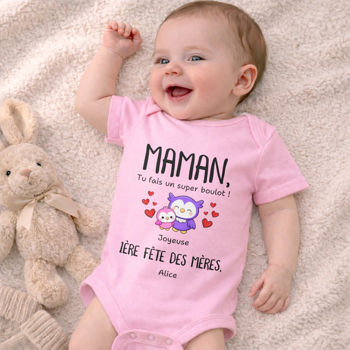 Body bébé personnalisé « Fête des Mères » — Vue 4 market_france