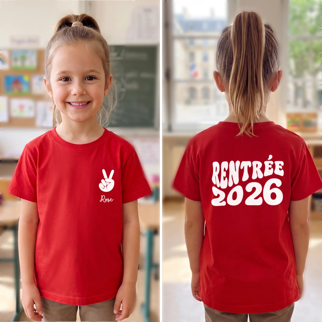 T-shirt personnalisé “Rentrée Scolaire 2026”