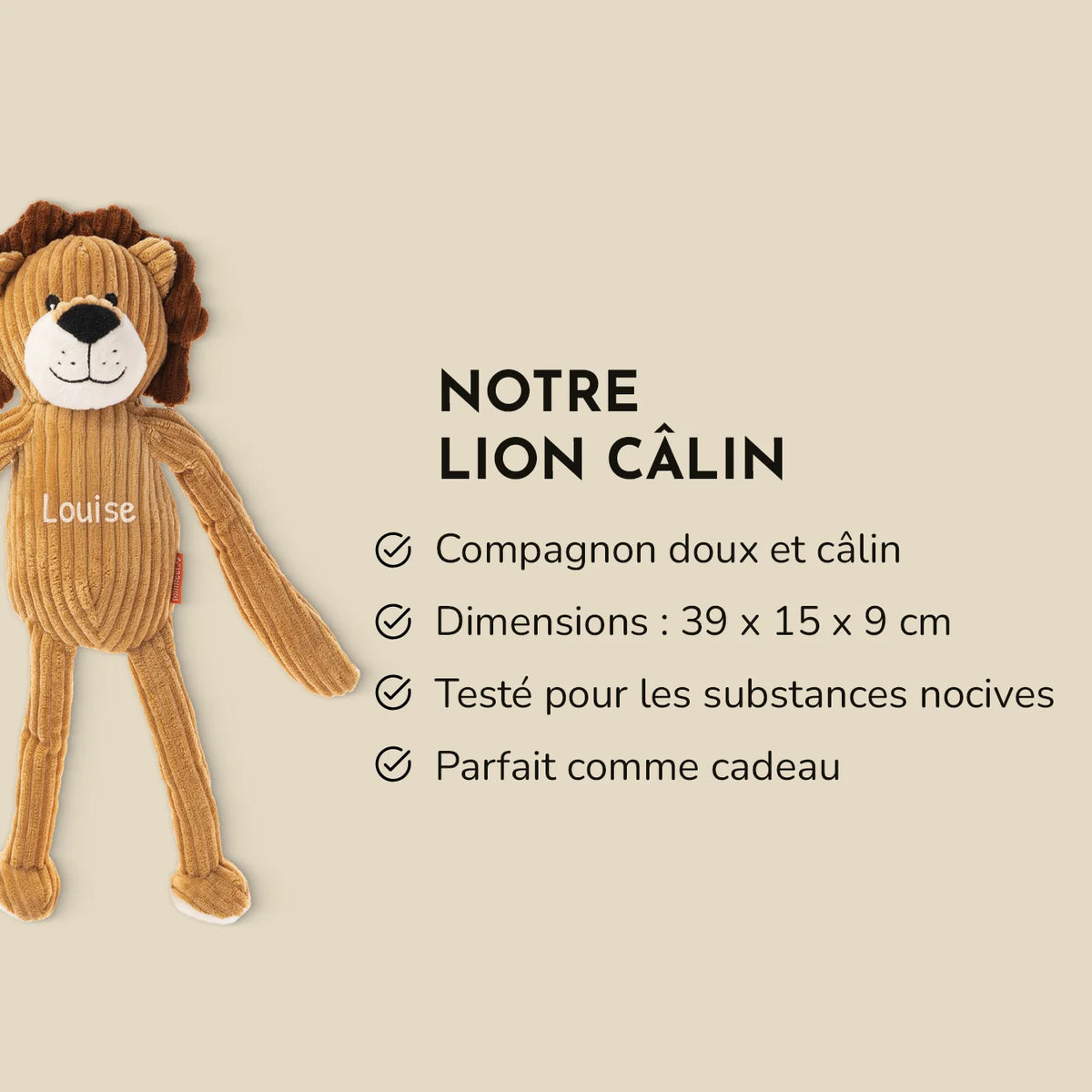 Peluche personnalisée "Lion" — Vue 3 market_france