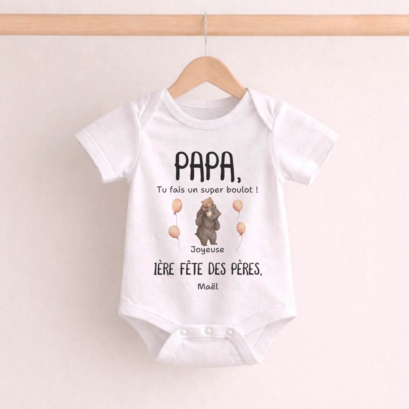 Body bébé personnalisé « Ourson »