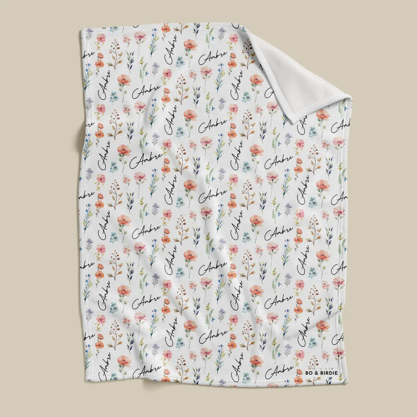 Couverture Bébé Personnalisée « Petites Fleurs »