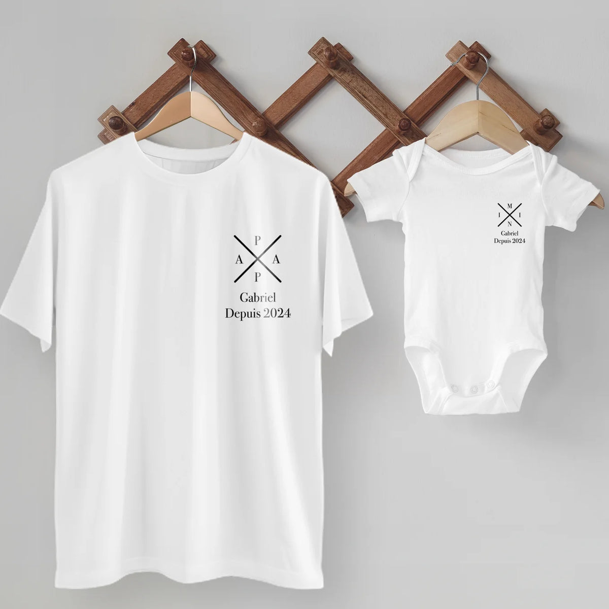 Duo assorti personnalisé Papa & Bébé « Papa - Mini » — Vue 4 market_france
