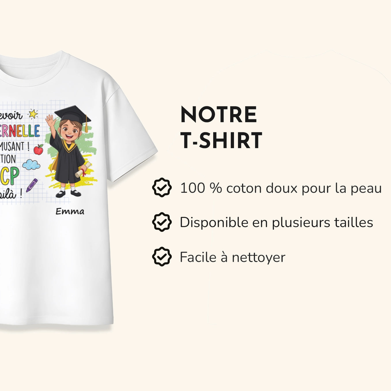 T-shirt personnalisé "Rentrée des classes"