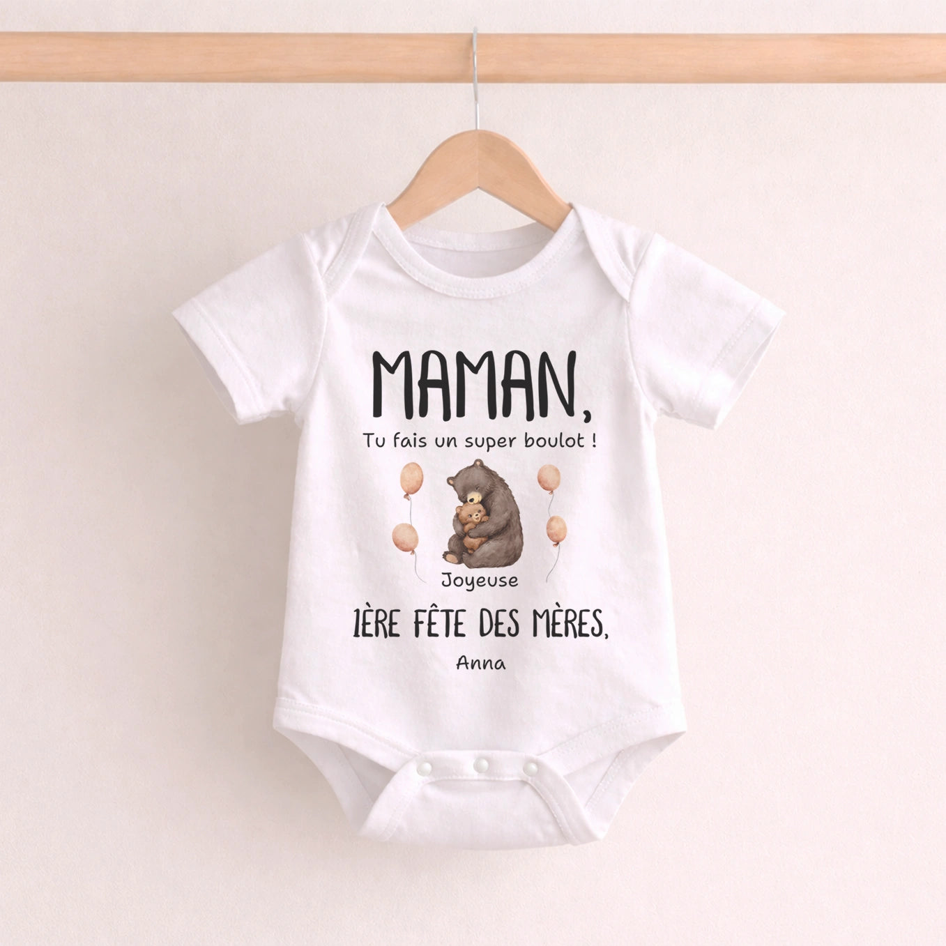 Body bébé personnalisé « Ourson »