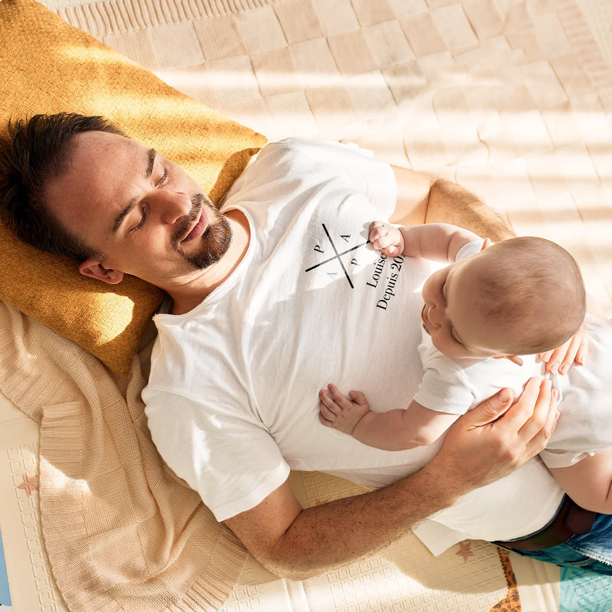 Duo assorti personnalisé Papa & Bébé « Papa - Mini » — Vue 8 market_france