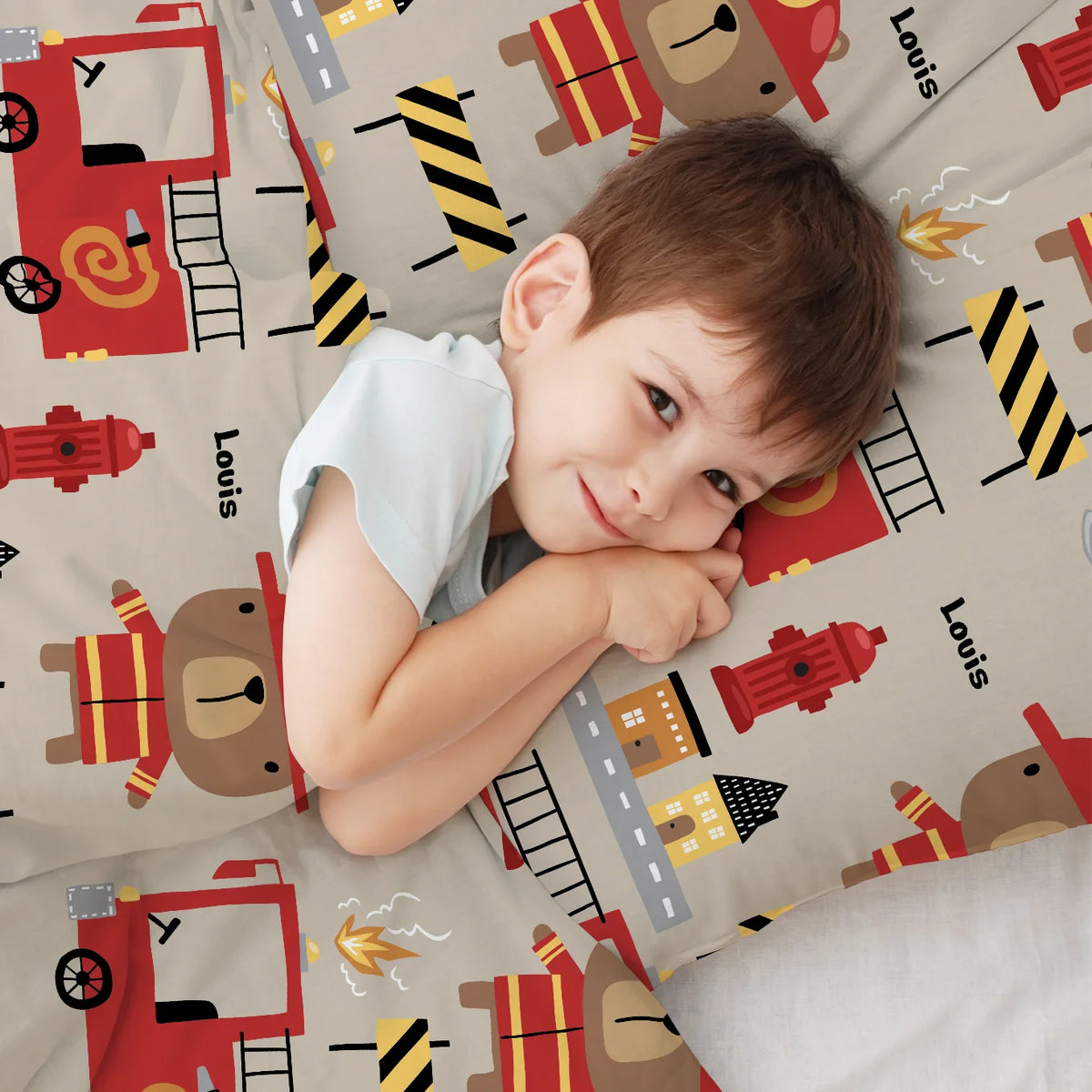 Parure de lit personnalisée pour enfant « Pompiers » — Vue 6 market_france