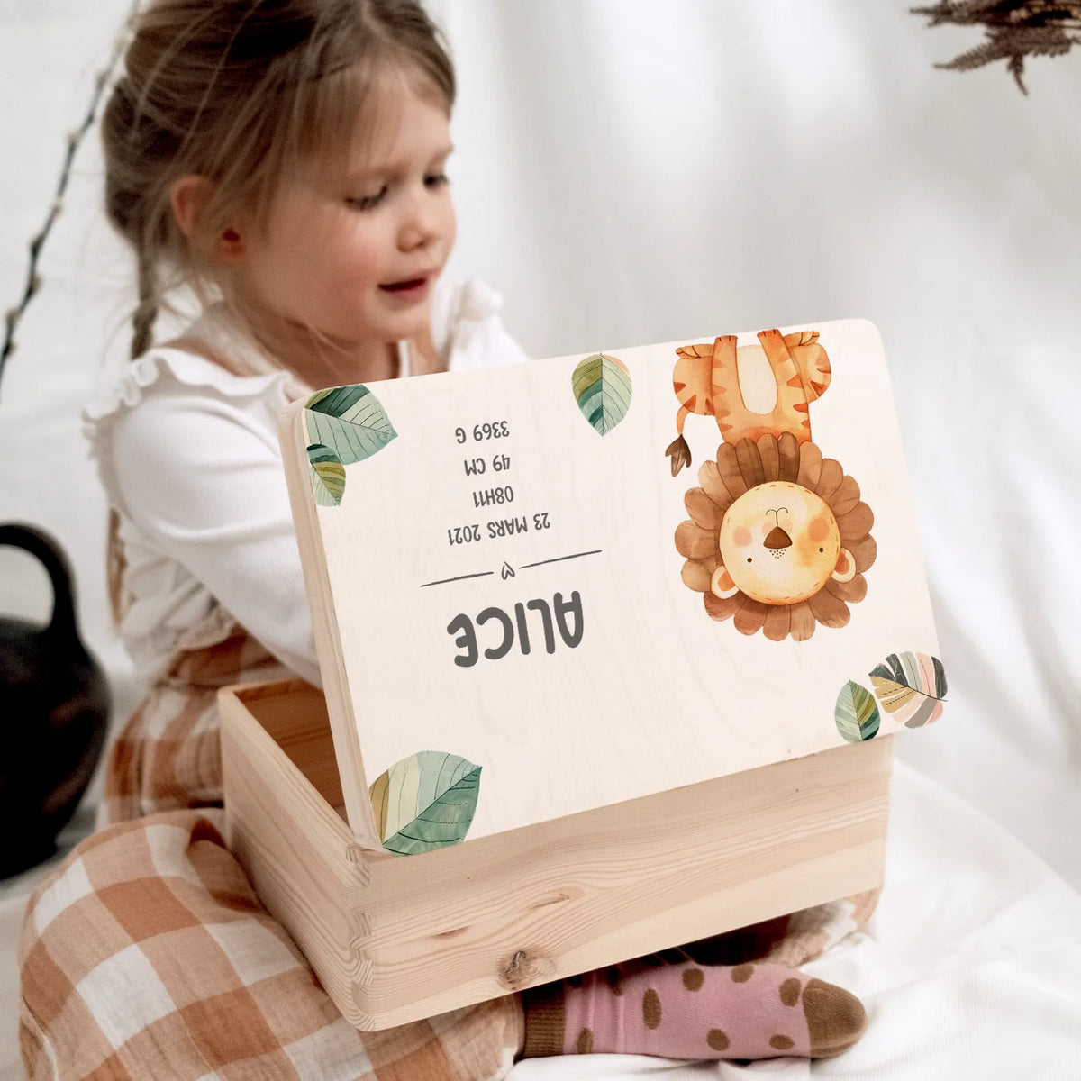 Boîte à souvenirs en bois personnalisée « Animal préféré » — Vue 5 market_france