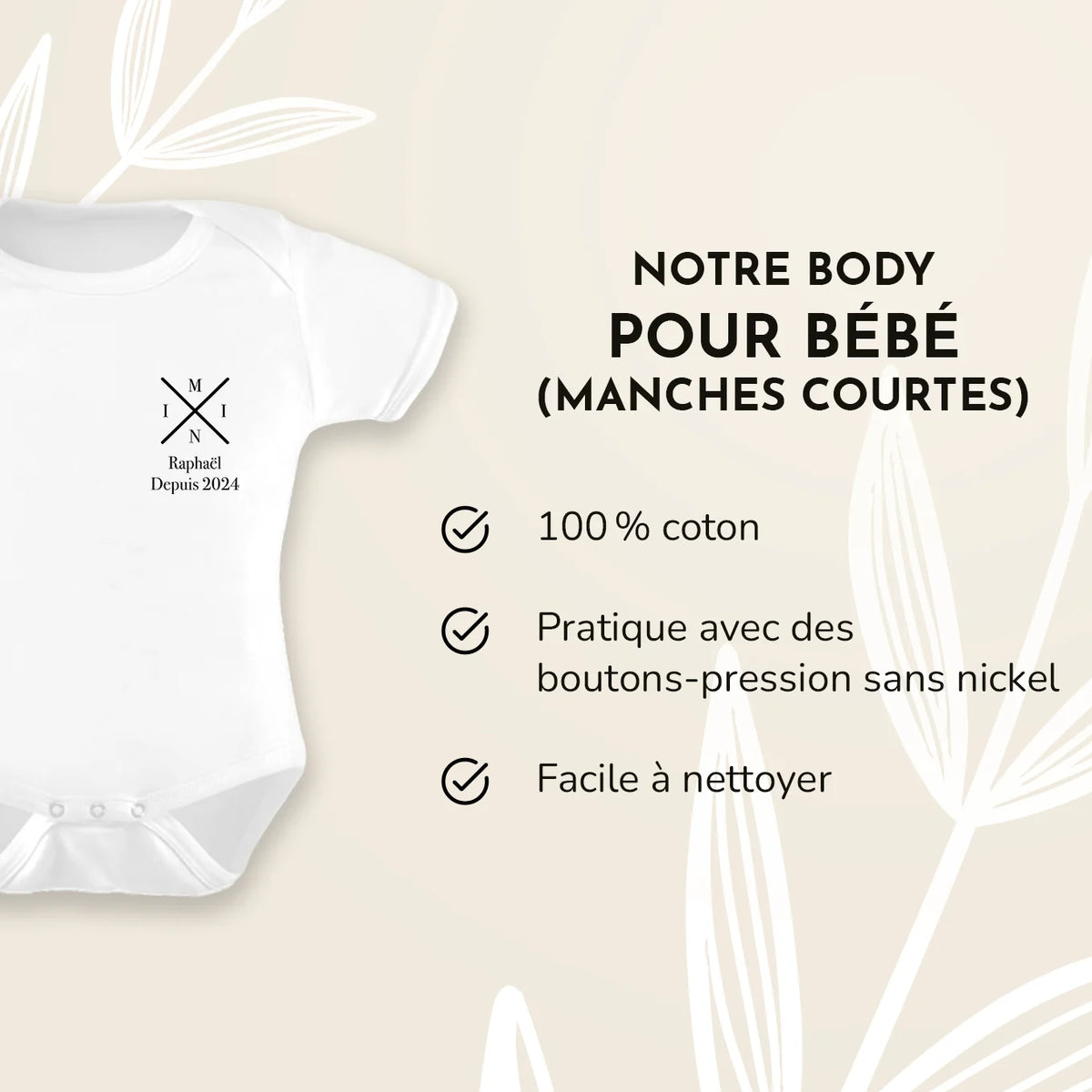Duo assorti personnalisé Papa & Bébé « Papa - Mini » — Vue 11 market_france