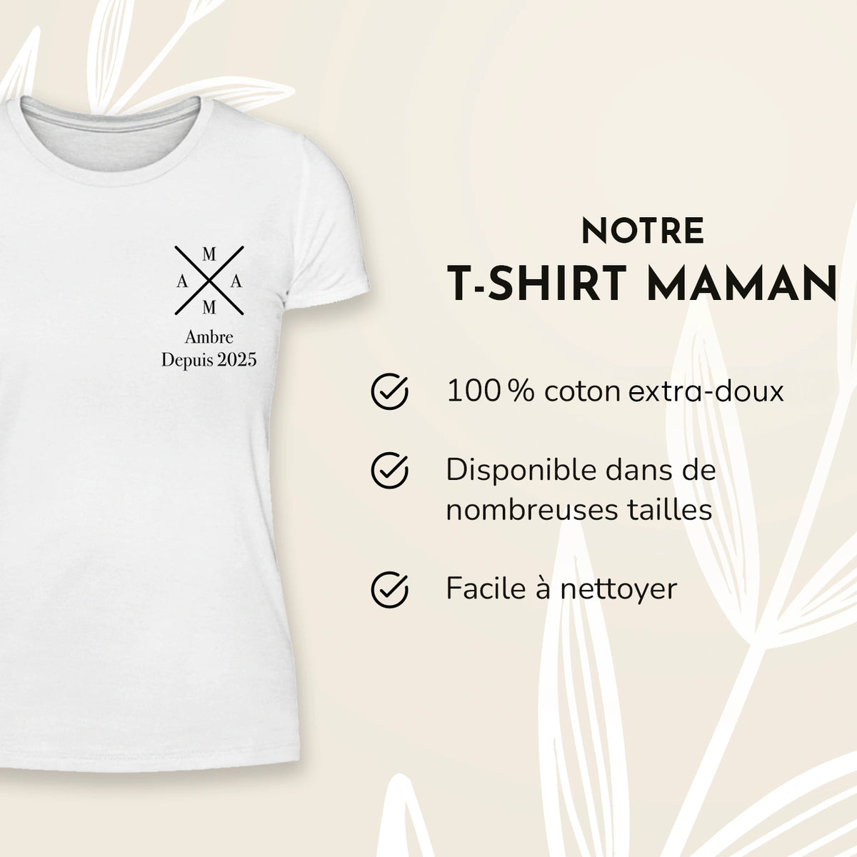 Duo assorti personnalisé Maman & Bébé « Maman - Mini » — Vue 10 market_france
