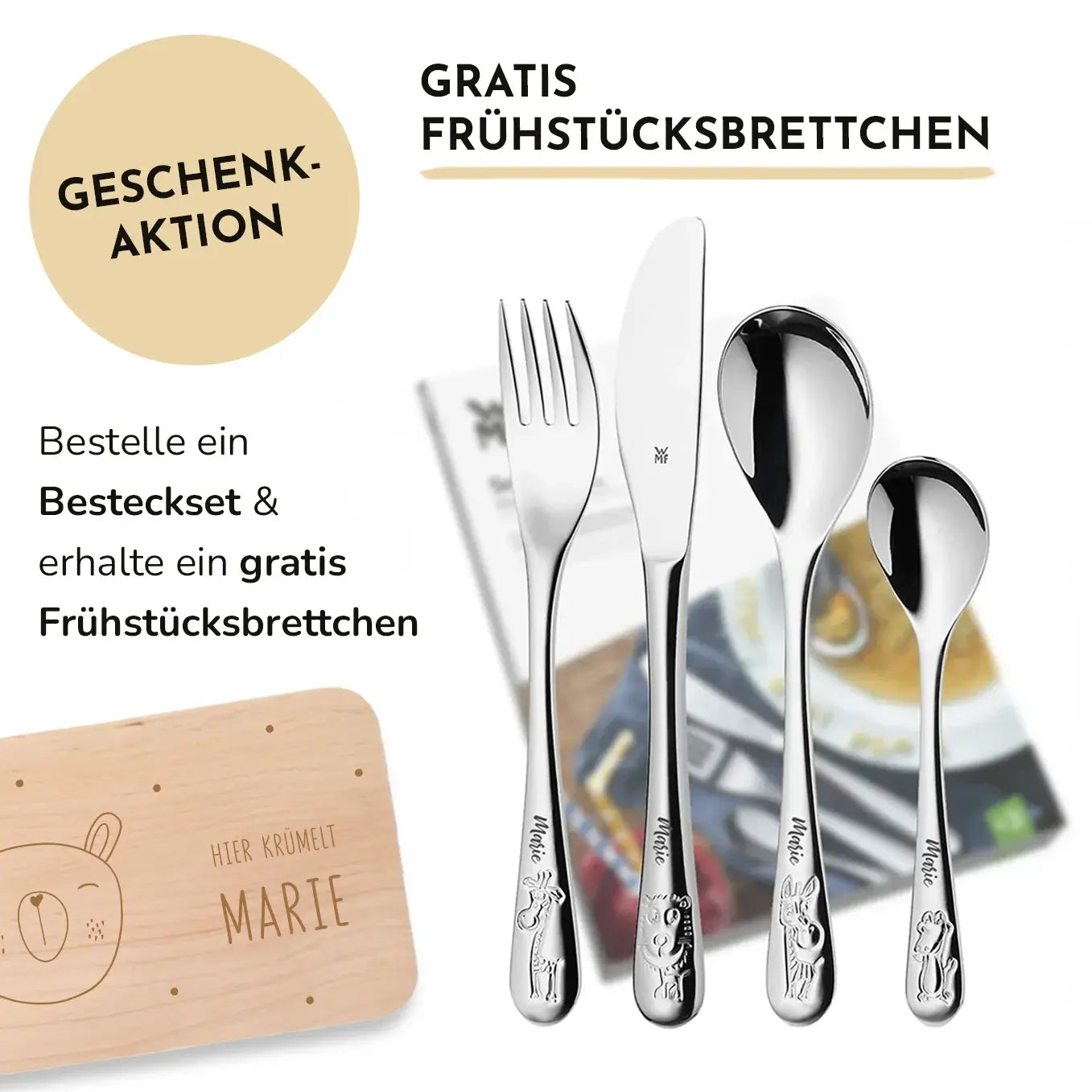 Personalisiertes WMF Kinderbesteck "Safari"