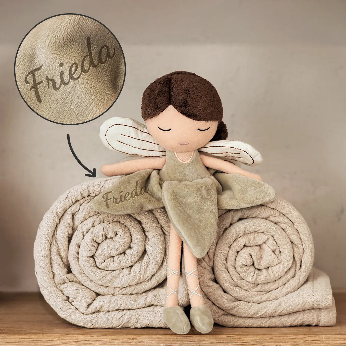 Poupée en peluche personnalisée Fée "Livia"