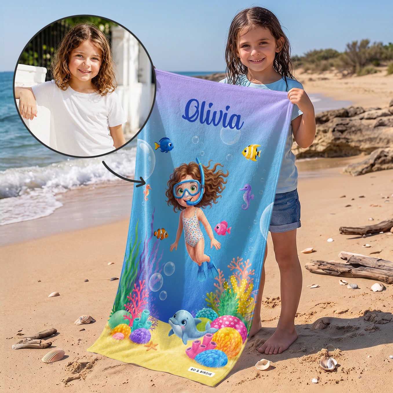 Serviette de plage personnalisée "Tuba"