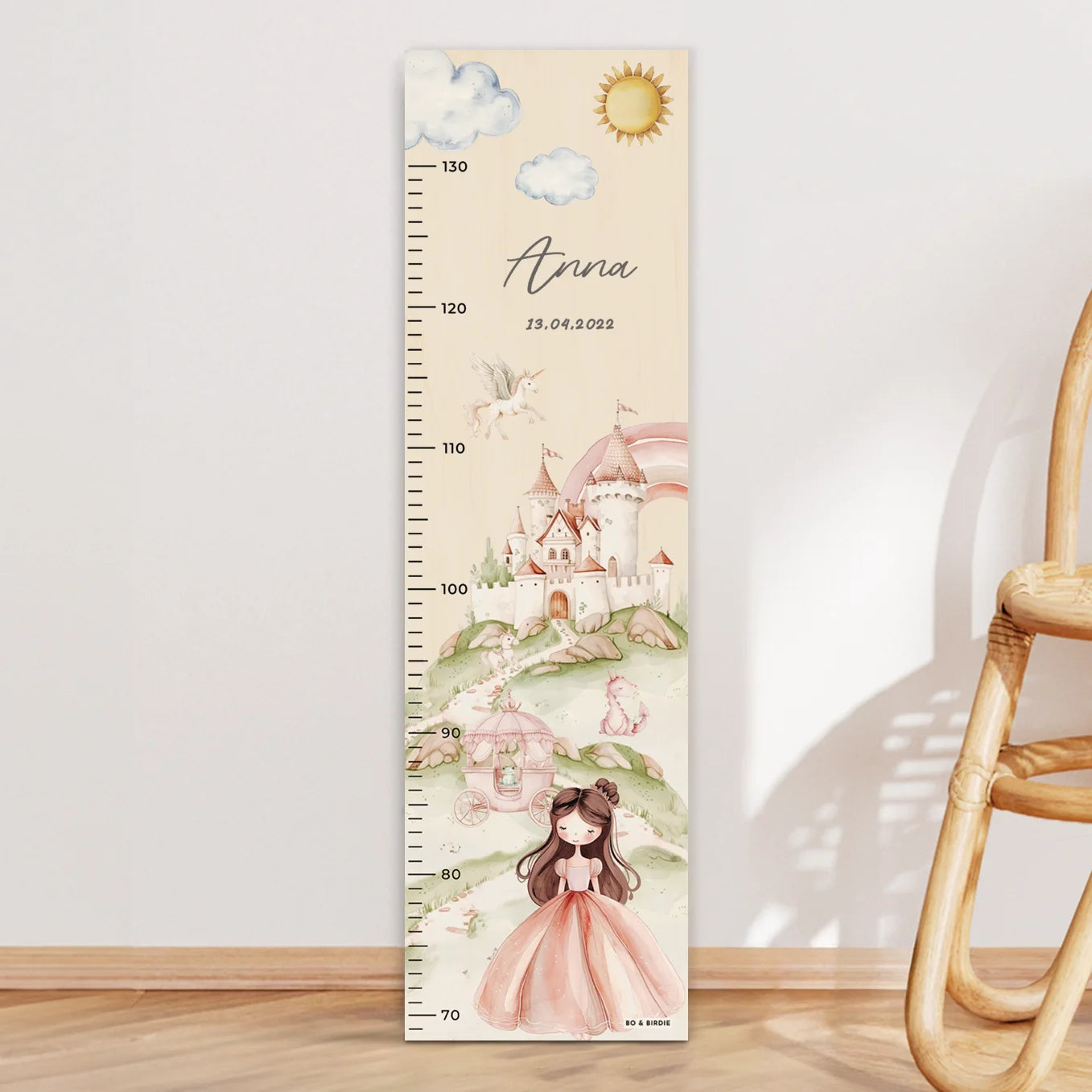 Personalisierte Messlatte "Prinzessin"