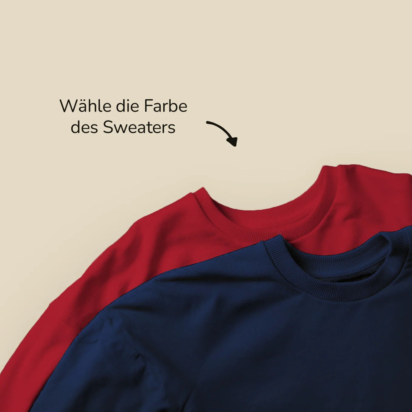 Personalisierter Partnerlook Sweater "Weihnachtsmütze"