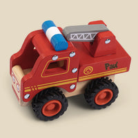 Personalisiertes Holzspielzeug Feuerwehrauto