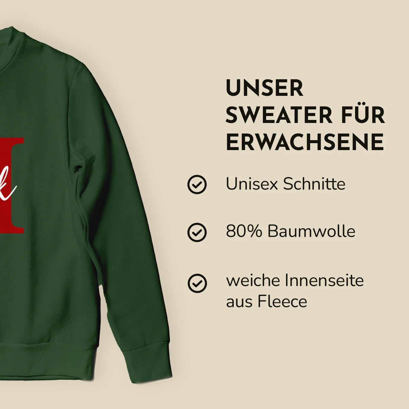 Personalisierter Partnerlook Sweater "Weihnachtsmütze"
