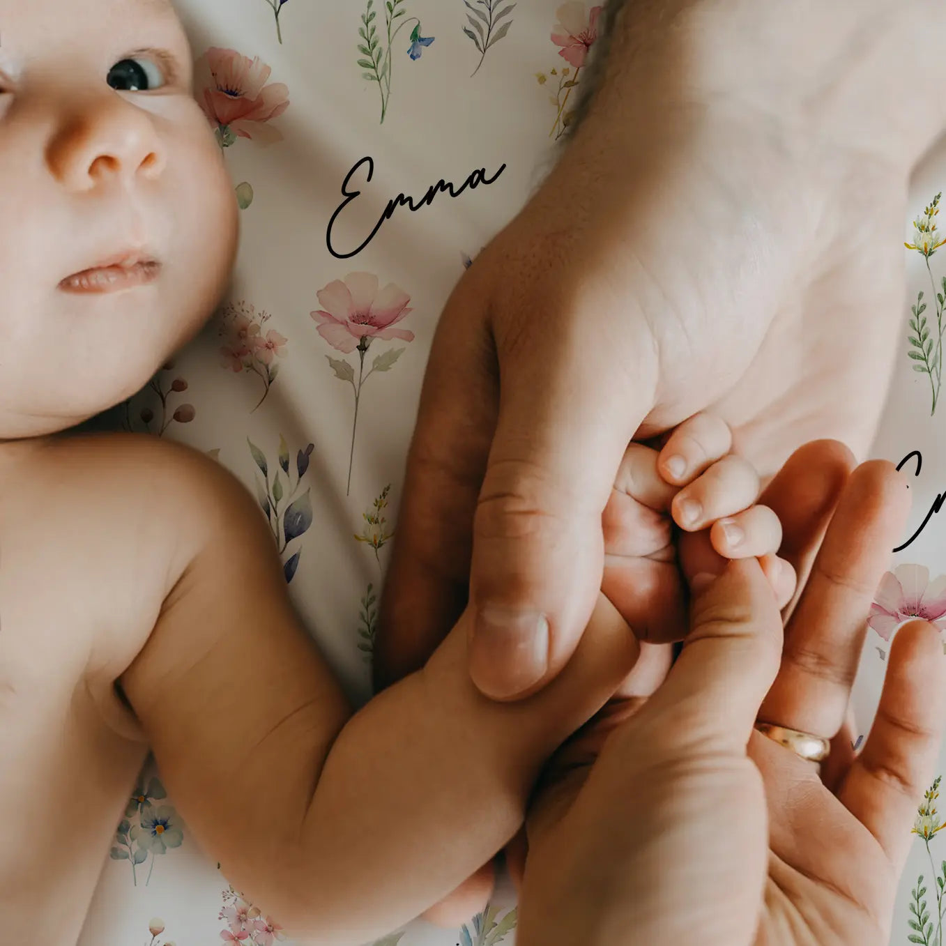 Couverture Bébé Personnalisée « Petites Fleurs »