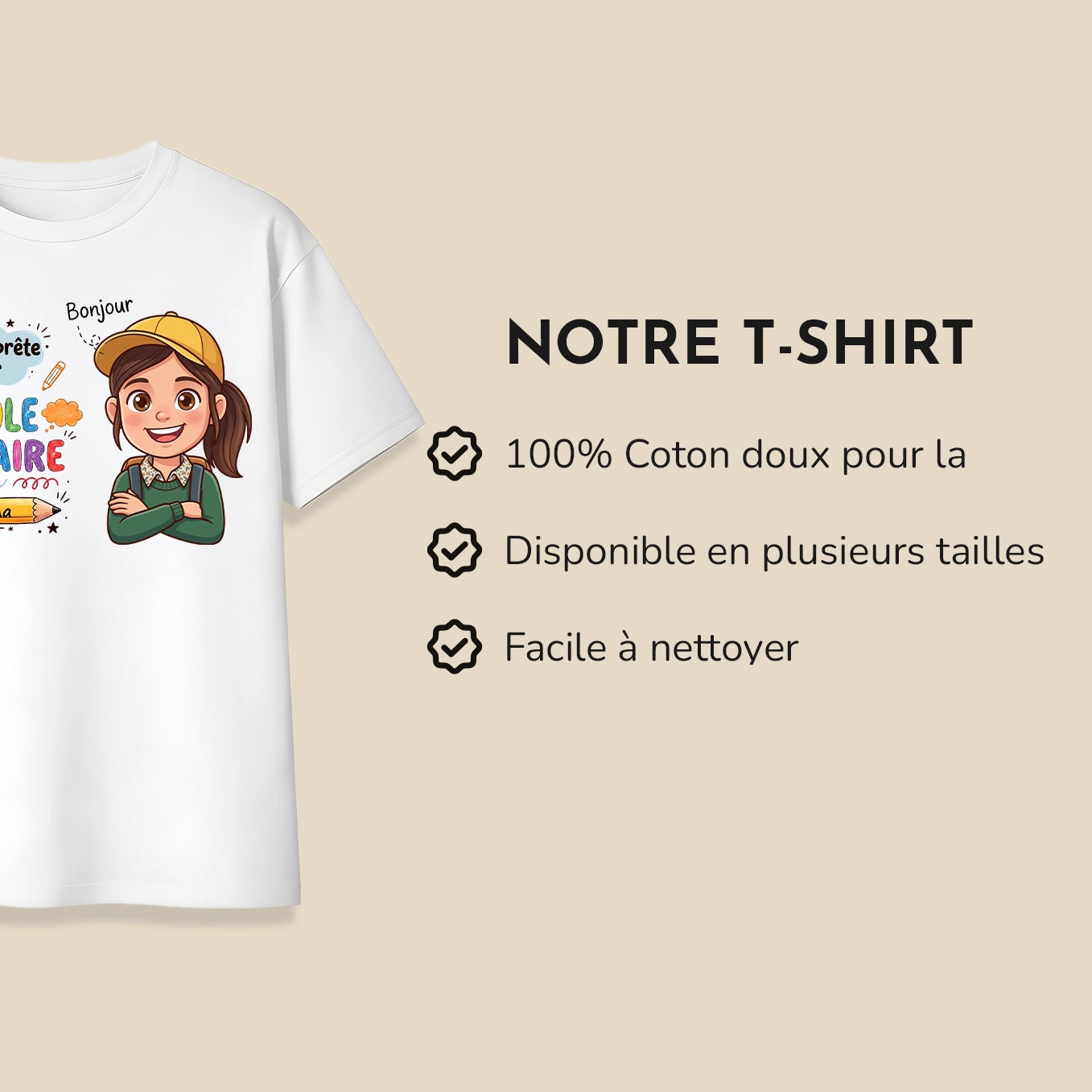 T-shirt Enfant Personnalisé "Je suis prêt"