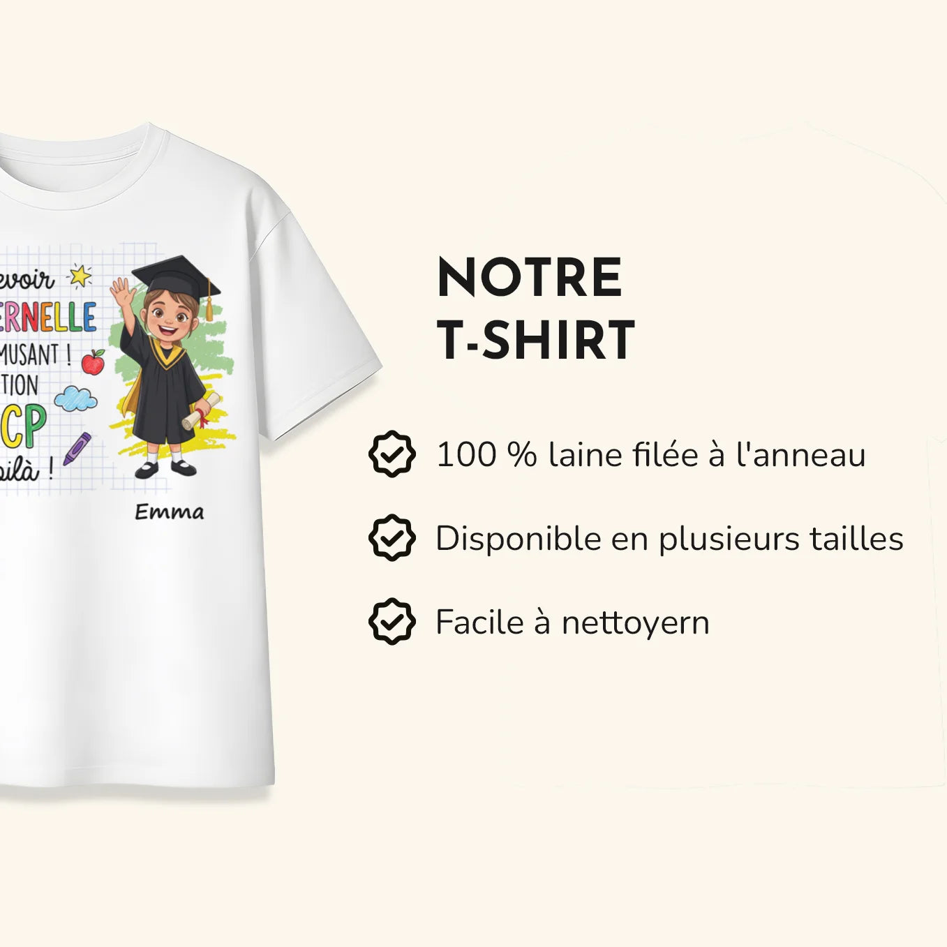 T-shirt personnalisé "Rentrée des classes"
