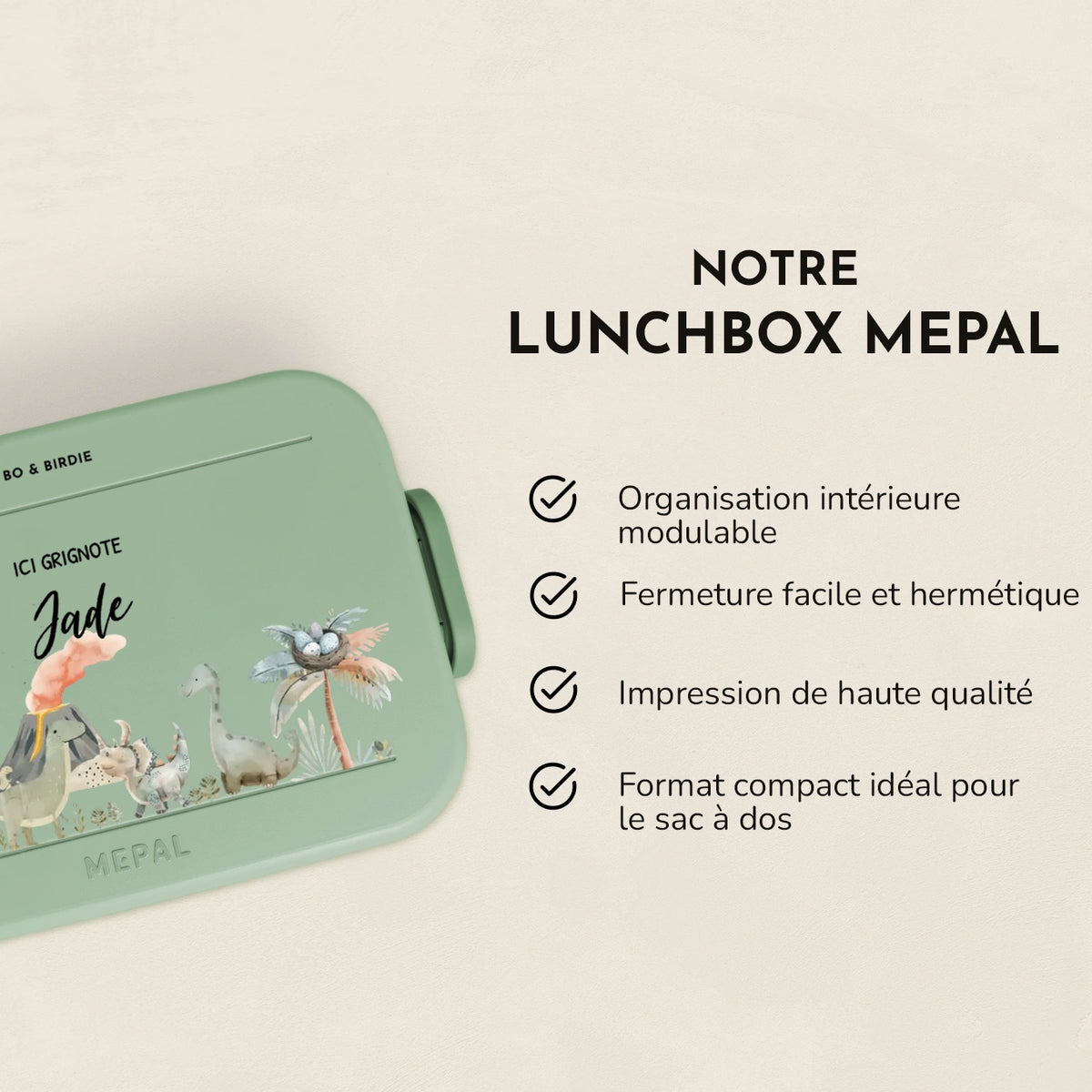 Lunch box Mepal personnalisée « Dinosaure Boho » — Vue 6 market_france
