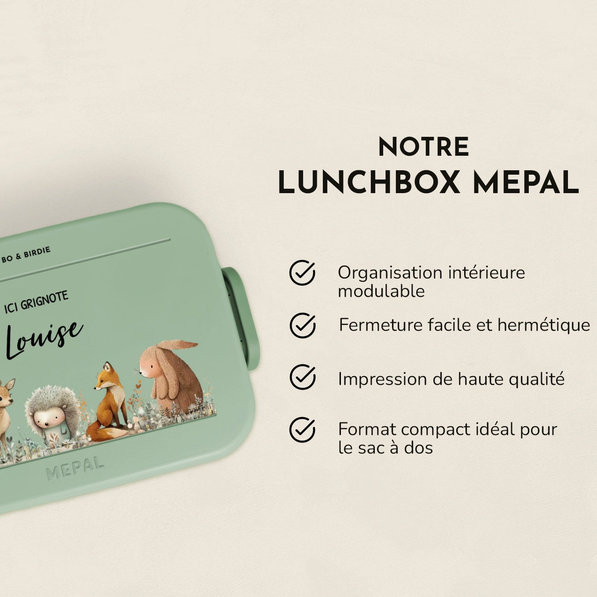 Lunch Box Mepal personnalisée « Animaux de la forêt » — Vue 6 market_france
