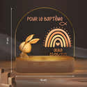 Veilleuse Personnalisable Pour Baptême - Lampe De Chevet Avec Photo Et Texte - Cadeau Bébé Fille Ou Garçon - 9